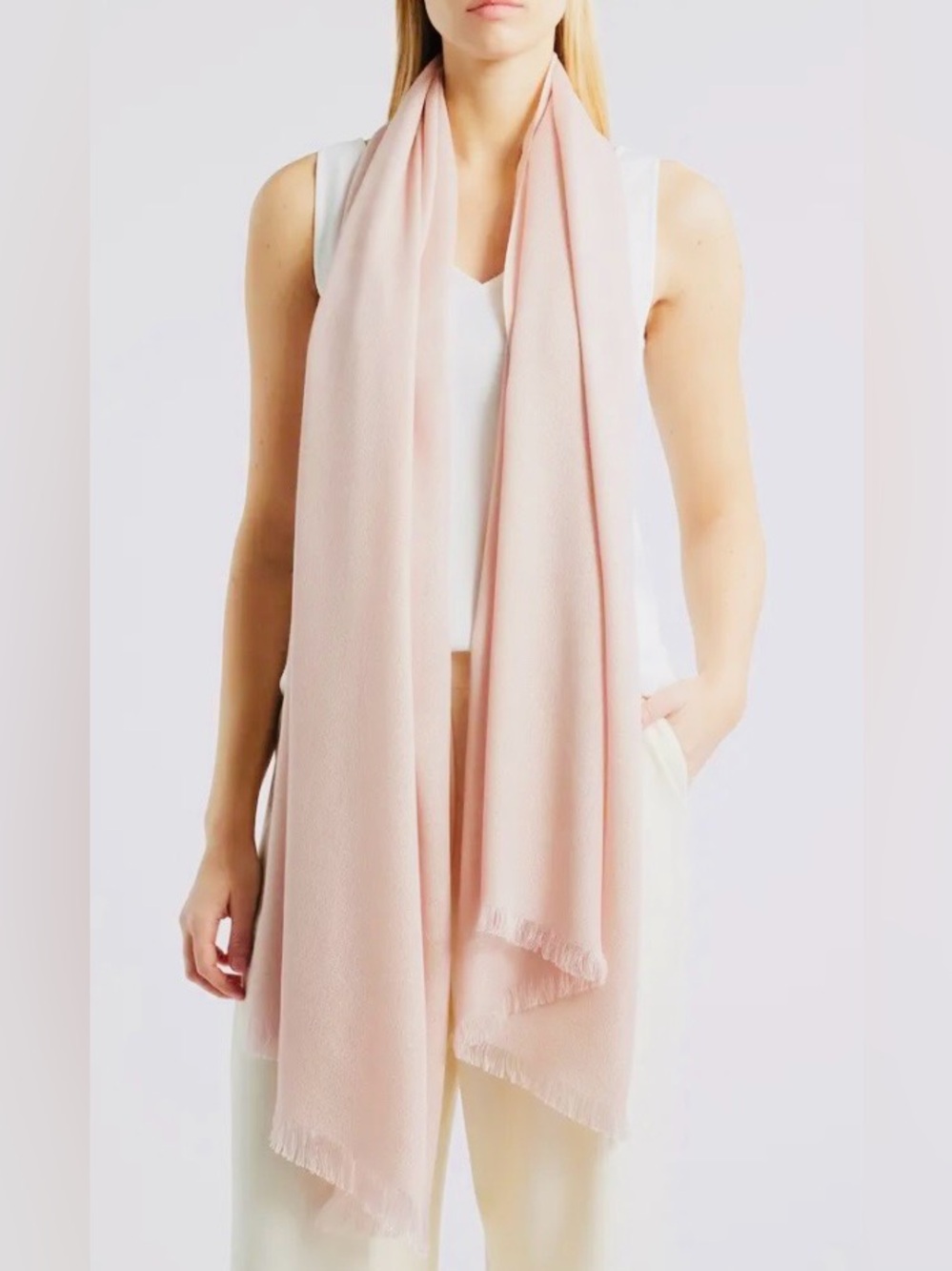NORDSTROM Blush Pink Long Wrap